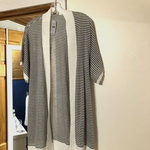 LOFT - Stripped Open Cardigan - L-XL Perfect for layering